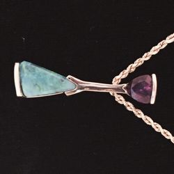 Jewelers Bench - Amethyst and opal pendant