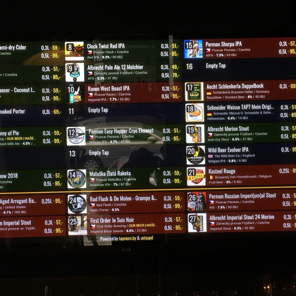 Craft House Prague - Menu of the day - Beer Bar Near Me - Prague, Puerto Rico