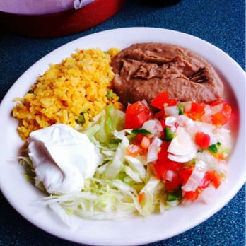 La Tapatia - Rice, beans, and pico that comes with the fajitas for two. That's a full dinner sized plate and you get one per person - Mexican Near Me - Leander, Texas La Tapatia - Rice, beans, and pico that comes with the fajitas for two. That's a full dinner sized plate and you get one per person - Mexican Near Me - Leander, Texas