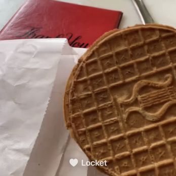 Immigrant Son Caffe - Pizzelle cookies given with the check. One per person. Flavors change weekly. YUM. - New American Near Me - Ventura, California