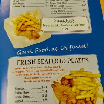 Petee's Drive In - inset of the menu with the dinners and the fish specials - American Near Me - Greenville, South Carolina Petee's Drive In - inset of the menu with the dinners and the fish specials - American Near Me - Greenville, South Carolina