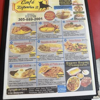 Espanoles Cafe - Menu 2026 - Spanish Near Me - Hialeah, Florida Espanoles Cafe - Menu 2026 - Spanish Near Me - Hialeah, Florida