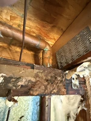 Second story water pipe leaking