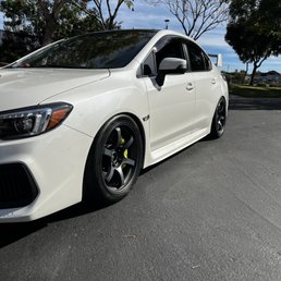 Coilover ride adjustment and fender roll. Coilover ride adjustment and fender roll.