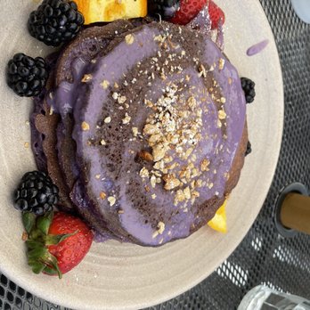 The Hideout Kitchen - Ube pancakes... is it really worth $18? Too pricey - New American Near Me - Lafayette, California The Hideout Kitchen - Ube pancakes... is it really worth $18? Too pricey - New American Near Me - Lafayette, California