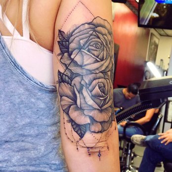 Klockwork Tattoo Club - Check out the detail she added to my roses, couldn't be happier! Tianna Osborne of Klock Work tattoo - Tattoo Near Me - Covina, California