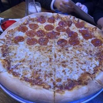 The Barn Hockey Bar - The First Pick Overall Pizza (Pepperoni on half) - Sports Bars Near Me - Chicago, Illinois