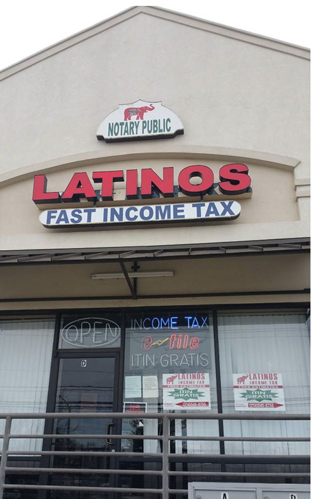 LATINOS FAST TAX 3302 W Walnut St, Garland, Texas Translation