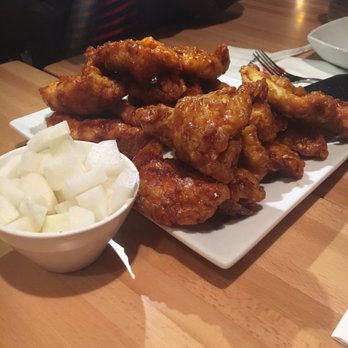 Bonchon Costa Mesa - 20 pc half and half chicken strips with white radish - Chicken Wings Near Me - Costa Mesa, California