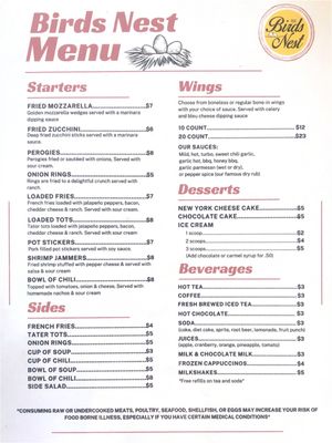 Menu photo 8 RJS Birds Nest Morrisville, PA Menu photo 8 RJS Birds Nest Morrisville, PA
