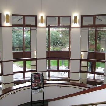 Q Center - Staircase leading down to the dining area. Photo by Alex Moy. - Venues & Event Spaces Near Me - Saint Charles, Illinois