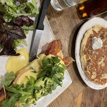 First Watch - BLT Benedict! Banana & Granola Pancake - Breakfast & Brunch Near Me - Grand Junction, Colorado