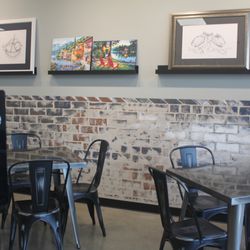 Alexandra's Art Studio - Sit with your coffee/smoothie and enjoy local artwork for sale.