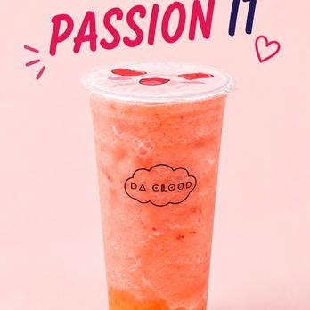 Da Cloud Boba Shoppe - Passion It
Looking for something light, fruity and refreshing?
Passion It is one of our favorite summer drinks. This bright fruit slu - Bubble Tea Near Me - Pleasant Grove, Utah Da Cloud Boba Shoppe - Passion It
Looking for something light, fruity and refreshing?
Passion It is one of our favorite summer drinks. This bright fruit slu - Bubble Tea Near Me - Pleasant Grove, Utah