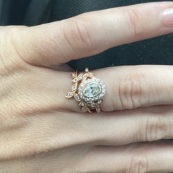 My wedding band and engagement ring