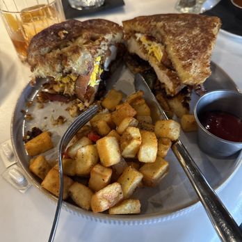 Nine Kitchen and Bar - French toast sandwich - New American Near Me - Ferndale, Michigan