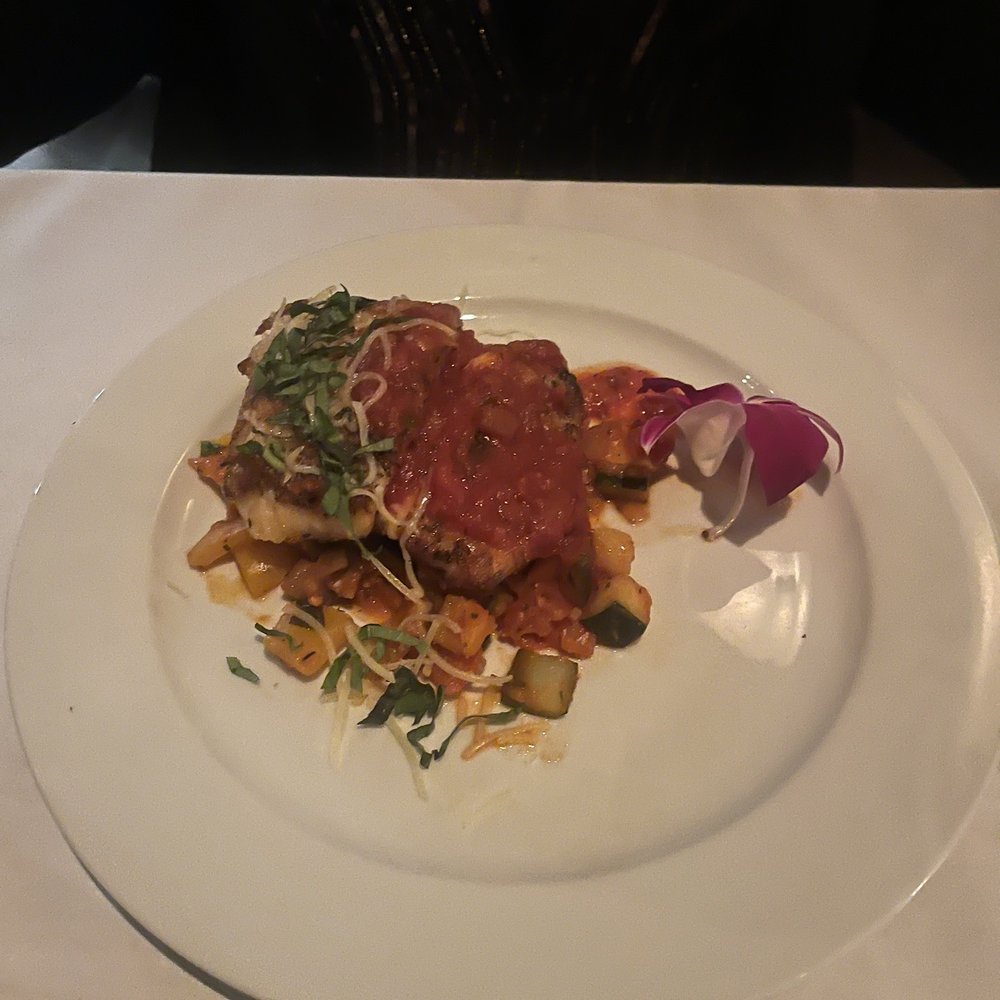 Nico's - Halibut with ratatouille - New American Near Me - Long Beach, California Nico's - Halibut with ratatouille - New American Near Me - Long Beach, California