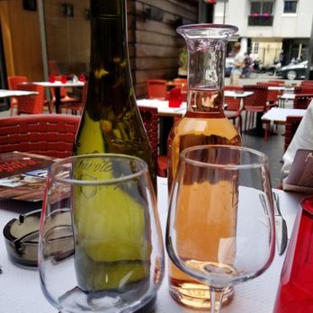Le Chalet Savoyard - A very strong carafe of rosé. #excellent - Fondue Near Me - Paris, 75