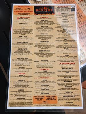 Menu photo 7 Bonfire Tempe, AZ