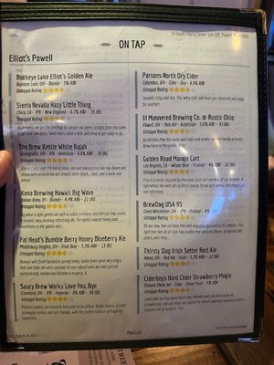 Menu photo 1 Elliot's Wood Fired Kitchen & Tap Powell, OH