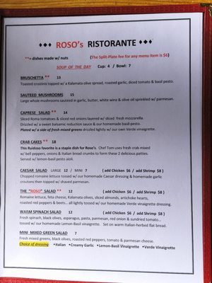 Menu photo 5 Roso's Ristorante Ruidoso, NM Menu photo 5 Roso's Ristorante Ruidoso, NM