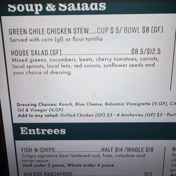 Second Street Brewery Rufina Taproom - House salad with chicken is $17.50, not over $25 that we were charged - Breweries Near Me - Santa Fe, New Mexico Second Street Brewery Rufina Taproom - House salad with chicken is $17.50, not over $25 that we were charged - Breweries Near Me - Santa Fe, New Mexico