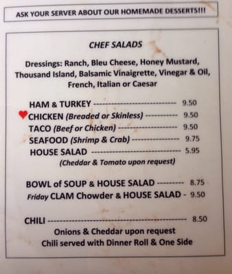 Menu photo 8 Hanging Five Family Restaurant Butte, MT