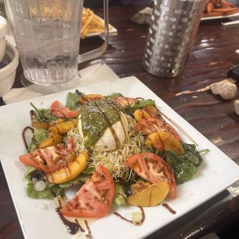 Cowboy Cafe - Grilled peach and burrata cheese salad. - American Near Me - Dubois, Wyoming Cowboy Cafe - Grilled peach and burrata cheese salad. - American Near Me - Dubois, Wyoming