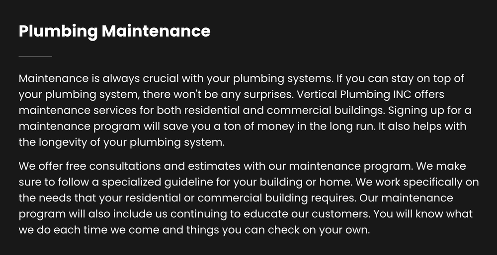 Slide of Vertical Plumbing