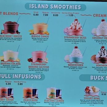 Bahama Buck's - Carrollton - Menu pg 4 - Juice Bars & Smoothies Near Me - Carrollton, Texas