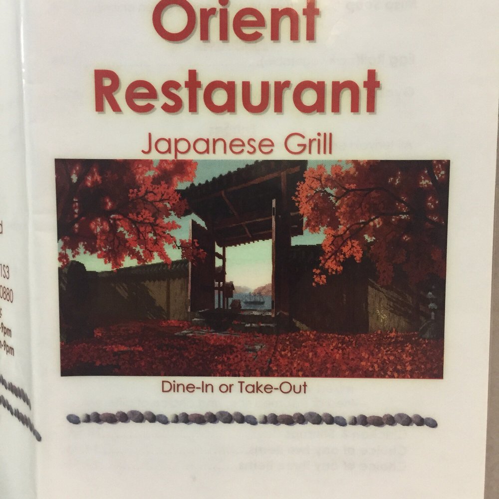 Orient Restaurant - the front cover of the book - Japanese Near Me - Windsor, Ontario