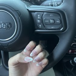 Greenfield Nails - My French tip with chrome nails acrylic