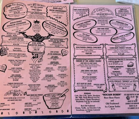 Menu photo 7 Peggy Sue's 50's Diner Yermo, CA