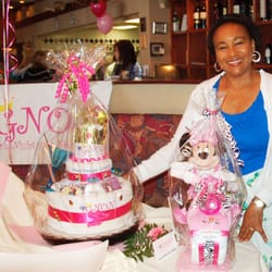 At GNON 5th Birthday Event. Here I am showing the GNON Towel Cake and a Diaper Motorcycle! Our cakes are made for ANY occasion.