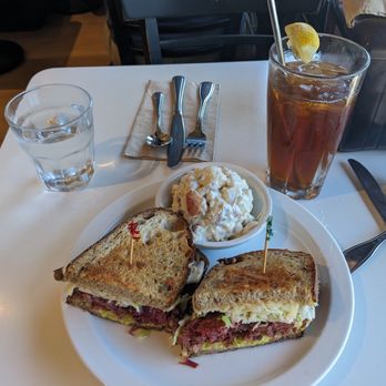 Saul's Restaurant & Delicatessen - The Pastrami Ruskie with Pastrami, swiss cheese, russian dressing and cole slaw on grilled rye. - Delis Near Me - Berkeley, California Saul's Restaurant & Delicatessen - The Pastrami Ruskie with Pastrami, swiss cheese, russian dressing and cole slaw on grilled rye. - Delis Near Me - Berkeley, California