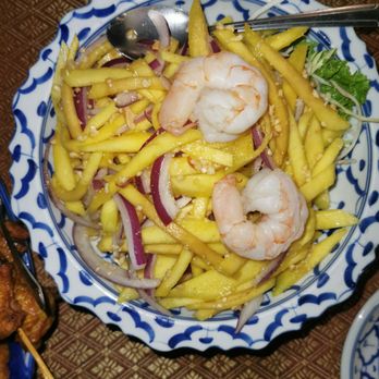 Sabai Thai Cuisine - a bowl of shrimp and mango salad - Thai Near Me - Ottawa, Ontario
