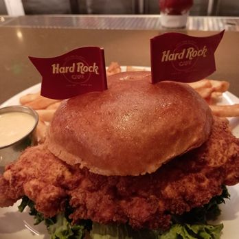 Hard Rock Cafe - Take note Chick-fil-A, this is what you call a chicken sandwich - American Near Me - Hollywood, Florida Hard Rock Cafe - Take note Chick-fil-A, this is what you call a chicken sandwich - American Near Me - Hollywood, Florida