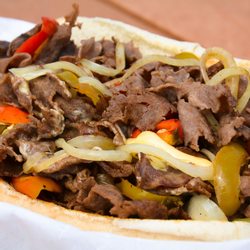 World Grill & Beer Garden - Philly Cheese Steak Sandwich from World Grill & Beer Garden at the Santa Cruz Beach Boardwalk