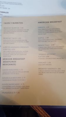 Menu photo 1 Springs Tex Mex Jasper, TX