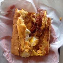 Biggies - Bacon, egg & cheese on toasted French bread