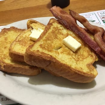 Fairground Cafe - Delicious French Toast with a side of bacon of course - Breakfast & Brunch Near Me - Topsham, Maine Fairground Cafe - Delicious French Toast with a side of bacon of course - Breakfast & Brunch Near Me - Topsham, Maine