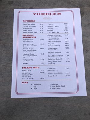 Menu photo 2 The Yodeler Wrightwood, CA