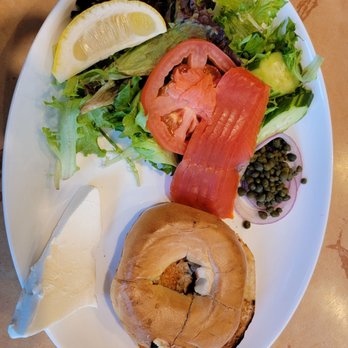 The Lakefront Anchorage - Salmon lox and bagel. So good! Wish maybe like a little vinaigrette dressing came with the salad. - Hotels Near Me - Anchorage, Alaska The Lakefront Anchorage - Salmon lox and bagel. So good! Wish maybe like a little vinaigrette dressing came with the salad. - Hotels Near Me - Anchorage, Alaska