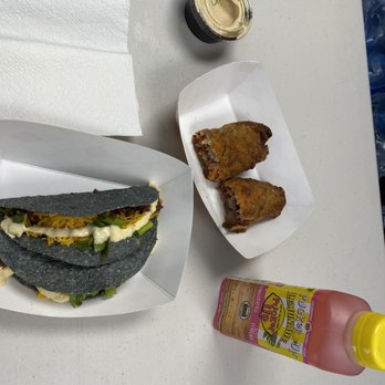 Pastrami On The Run - While waiting on my order I tried Tha Hardway - Pastrami Tacos  and Pastrami Egg Rolls with bomb OG sauce n Pucker Up Lemonade drink - New American Near Me - Los Angeles, California