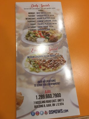 Menu photo 4 Osmow's Shawarma Ajax, ON
