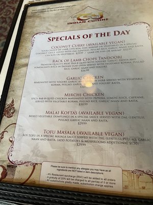 Menu photo 8 The Taj Cafe Ventura, CA Menu photo 8 The Taj Cafe Ventura, CA