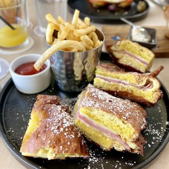 Mala Ocean Tavern - Mala Cristo - Hawaiian Sweet Bread | Ham | Swiss | Pickled Mustard Seeds | Egg Batter | Local Jelly - Seafood Near Me - Lahaina, Hawaii