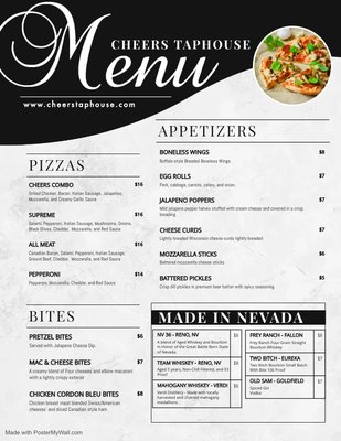 Menu photo 1 Cheers TapHouse Winnemucca, NV Menu photo 1 Cheers TapHouse Winnemucca, NV