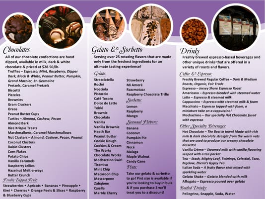 Menu photo 2 The Chocolate Bar Westfield, NJ Menu photo 2 The Chocolate Bar Westfield, NJ