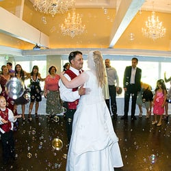 AAA Dial A Dj Photo Booth & Karaoke Disc Jockey Service - Chiago Illinois aaa DIAL A DJ Disc Jockeys & Karaoke DJs Service (847) 869-0022  -beautiful bubbles for a romantic wedding!